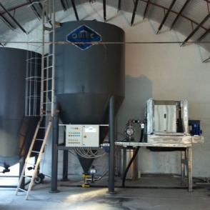 Silo décanteur et filtre-presse - Ateliers de marbrerie et de taille de pierre