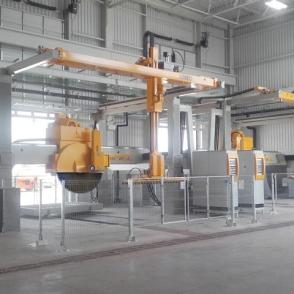Taille bloc Simec pour la production de dallage