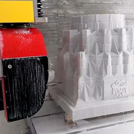 Usinage de chapiteaux au centre d'usinage 5 axes cn blade - omag