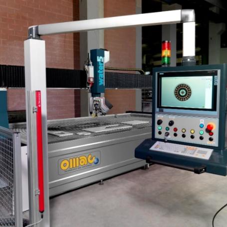 Machine de découpe au jet d'eau 5 axes le sciage du quartz et de la céramique en marbrerie omag Machine de découpe au jet d'eau 5 axes le sciage du quartz et de la céramique en marbrerie omag