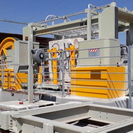 Châssis multilames simec à cadre ouvert pour la production de tranches de pierre et marbre