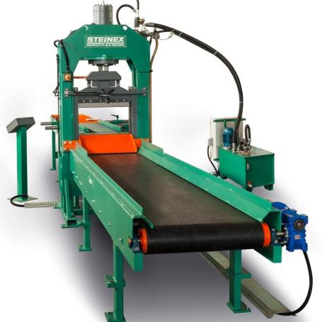Cliveuse hydraulique automatique steinex - fabrication de pavés éclatés de pierre et granit