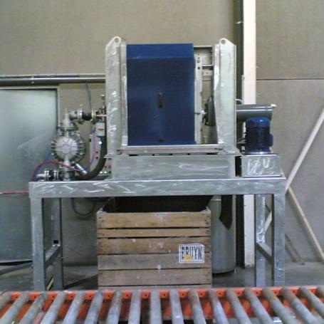Filtre-presse d'intérieur pour le compactage des boues de sciage de la pierre, du marbre, du granit et de la céramique.