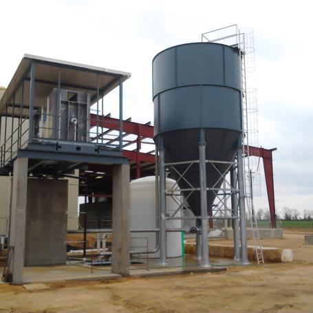 Traitement des boues par filtre presse - compactage et déshydratation