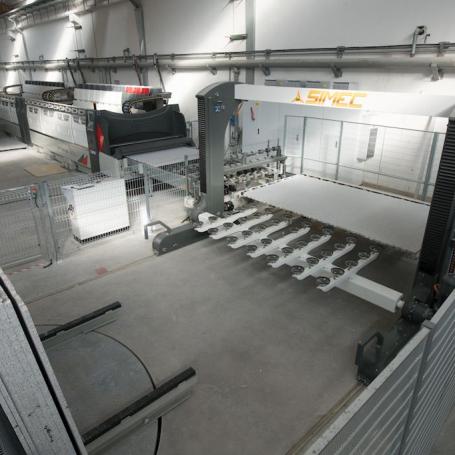 Robot de chargement de tranches simec rapid