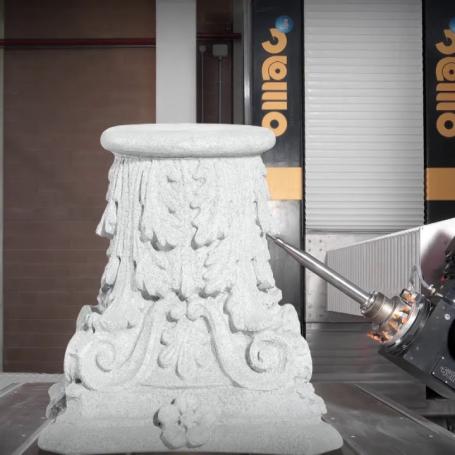 Chapiteaux au robot d'usinage 7 axes cn pour la taille de pierre et la sculpture - omag tower