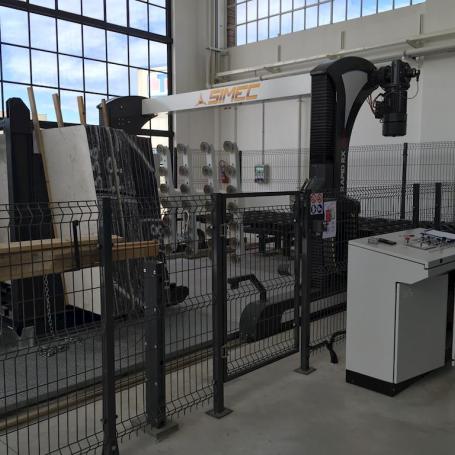 Robot de chargement de tranches pierre marbre et granit simec