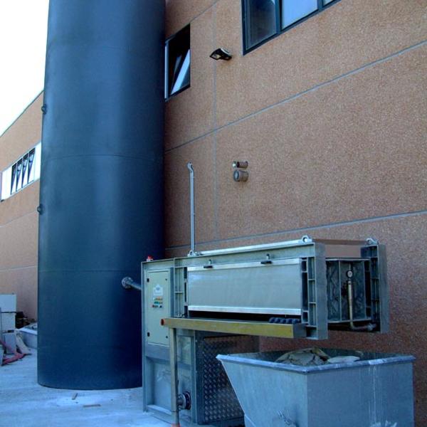 Filtre-presse pour le déshydratation des boues des ateliers de marbrerie et de taille de pierre